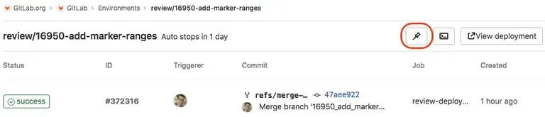 GitLab environment auto stop
