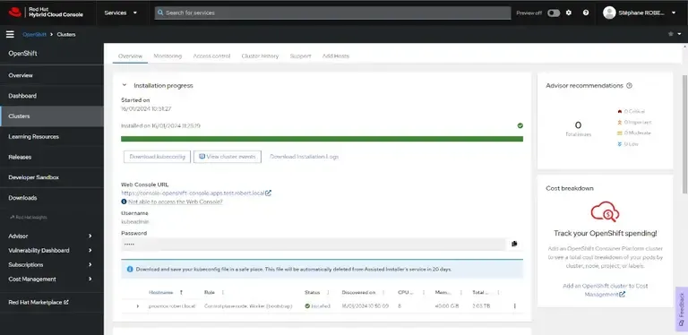 console Redhat