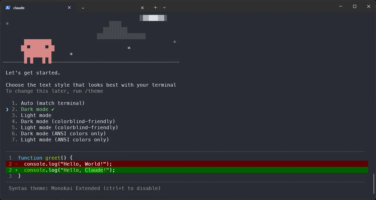 Premier lancement de la CLI avec écran de configuration