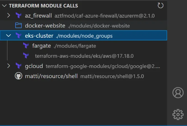 Terraform vscode explorateur