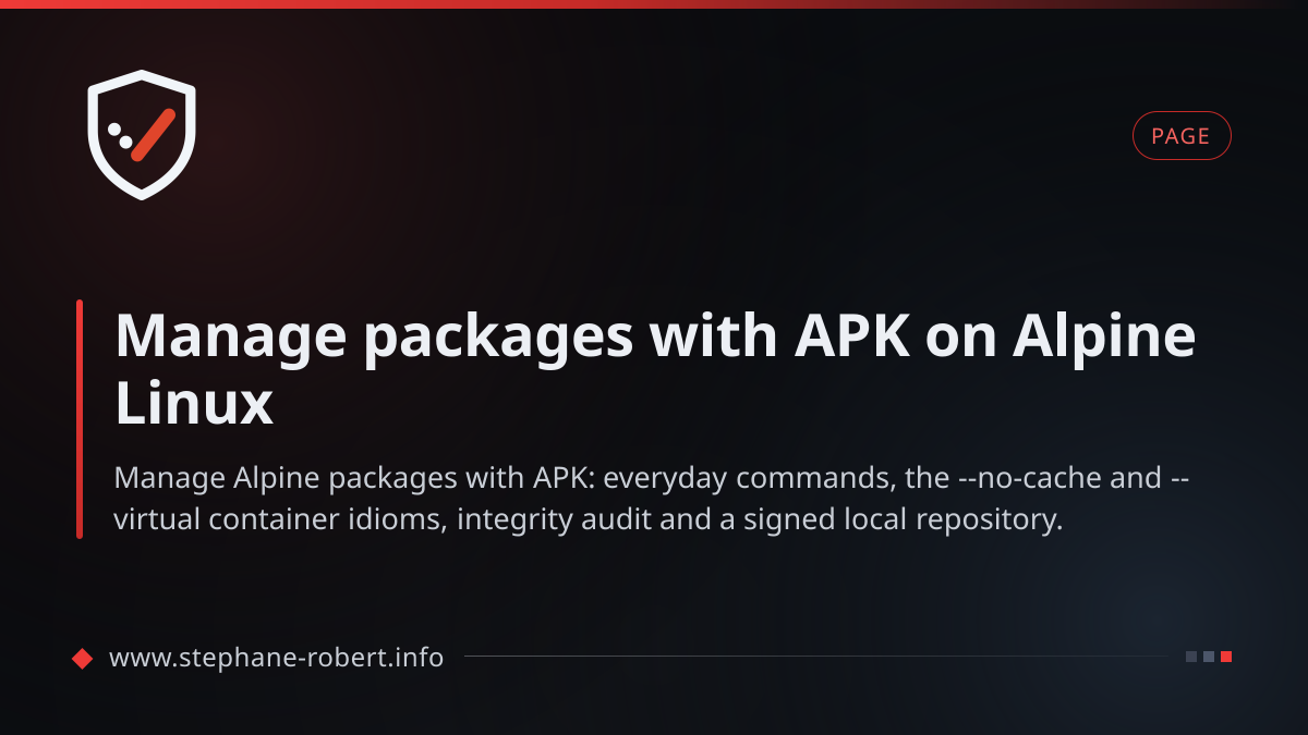 Manage packages with APK on Alpine Linux
